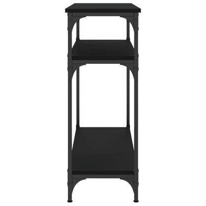 Black Engineered Wood Console Table - 75x29x75 cm