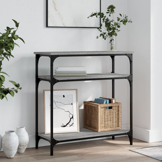 Sonoma Grey Console Table - 75x29x75 cm, Engineered Wood