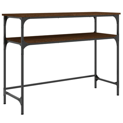 Brown Oak Console Table - 100x35.5x75 cm Engineered Wood