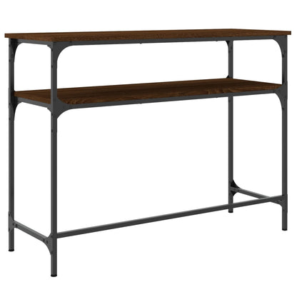 Brown Oak Console Table - 100x35.5x75 cm Engineered Wood
