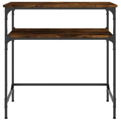 Smoked Oak Console Table 75x35.5x75cm - Engineered Wood