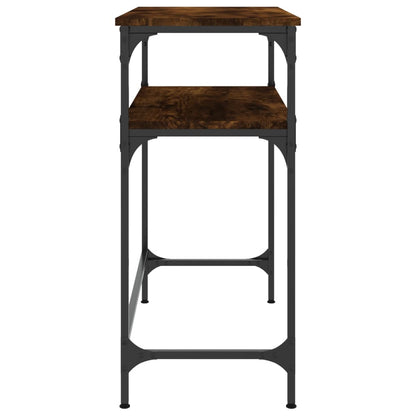 Smoked Oak Console Table 75x35.5x75cm - Engineered Wood