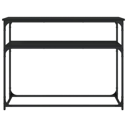 Black Console Table - Engineered Wood, 100x35.5x75 cm