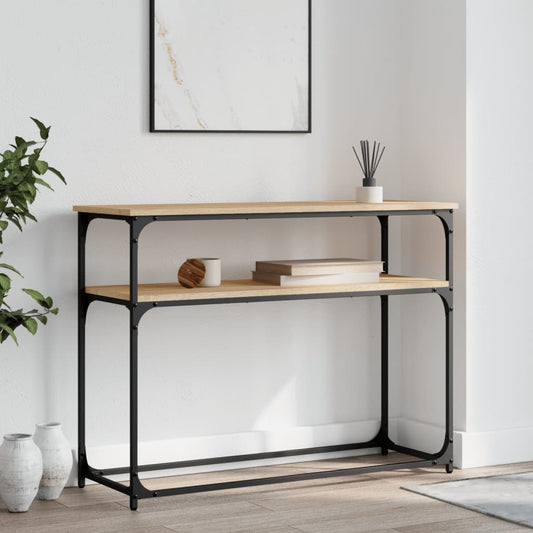 Sonoma Oak Console Table - Engineered Wood, 100x35.5x75cm