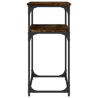 Smoked Oak Console Table - 100x35.5x75cm Engineered Wood