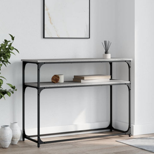 Sonoma Grey Console Table - 100x35.5x75cm Engineered Wood