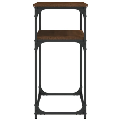 Brown Oak Console Table - Engineered Wood, 100x35.5x75 cm