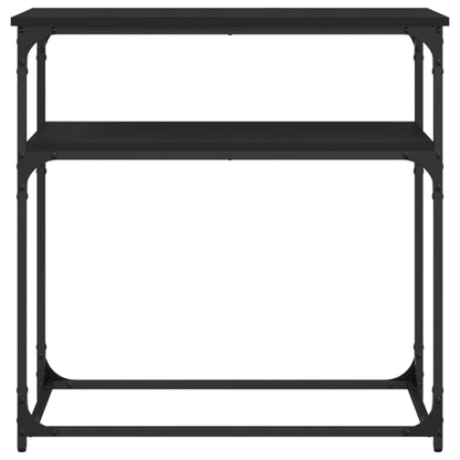 Black Engineered Wood Console Table - 75x35.5x75 cm