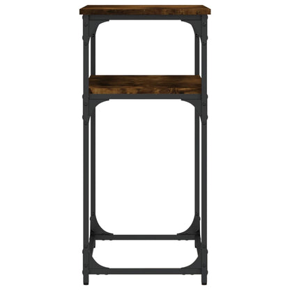 Smoked Oak Console Table - 75x35.5x75 cm - Engineered Wood