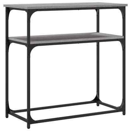 Sonoma Grey Console Table - Engineered Wood, 75x35.5x75 cm