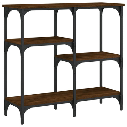 Brown Oak Engineered Wood Console Table 80x29x75 cm