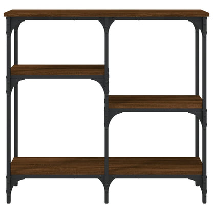 Brown Oak Engineered Wood Console Table 80x29x75 cm