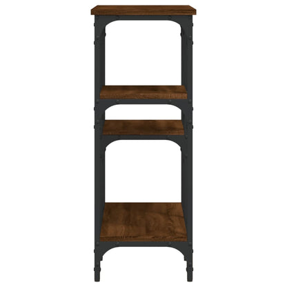 Brown Oak Engineered Wood Console Table 80x29x75 cm