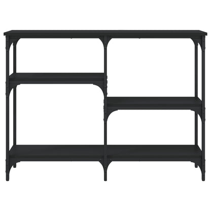 Black Engineered Wood Console Table - 102x29x75 cm