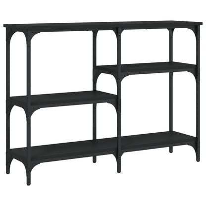 Black Engineered Wood Console Table - 102x29x75 cm