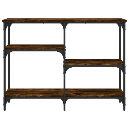 Smoked Oak Console Table - Engineered Wood, 102x29x75 cm