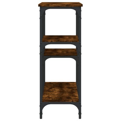 Smoked Oak Console Table - Engineered Wood, 102x29x75 cm
