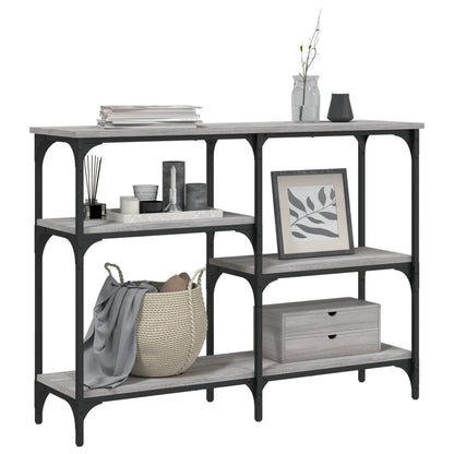 Sonoma Grey Console Table 102x29x75 cm - Engineered Wood
