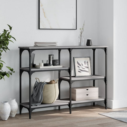 Sonoma Grey Console Table 102x29x75 cm - Engineered Wood