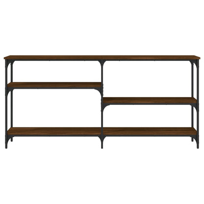 Brown Oak Console Table - 160x29x75 cm - Engineered Wood