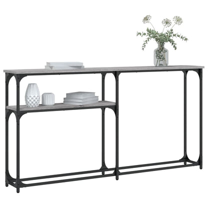Sonoma Grey Console Table - 145x22.5x75cm Engineered Wood