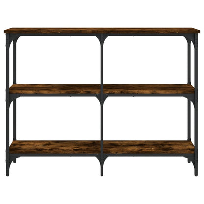 Smoked Oak Console Table - 100x29x75 cm, Engineered Wood