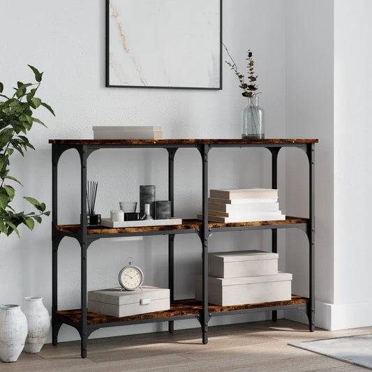 Smoked Oak Console Table - 100x29x75 cm, Engineered Wood