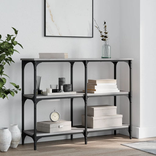 Sonoma Grey Console Table - 100x29x75 cm Engineered Wood