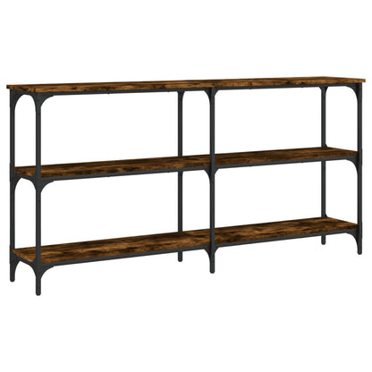 Smoked Oak Console Table 150x29x75 cm - Engineered Wood