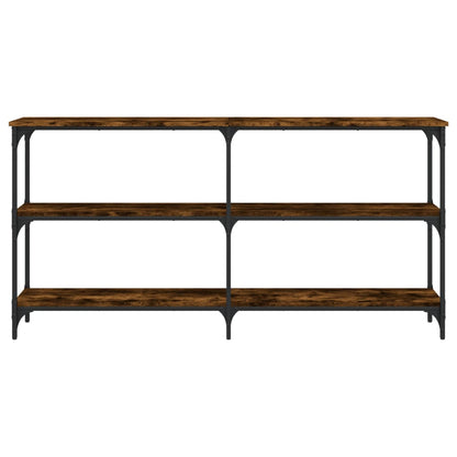 Smoked Oak Console Table 150x29x75 cm - Engineered Wood