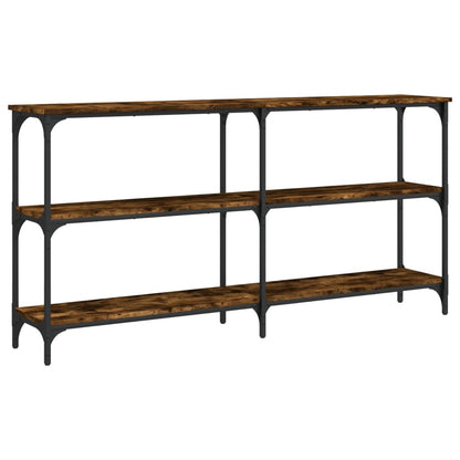 Smoked Oak Console Table 150x29x75 cm - Engineered Wood