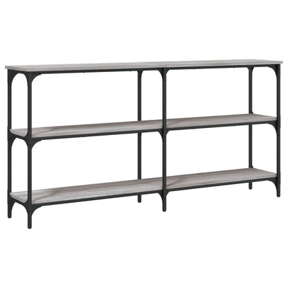 Sonoma Grey Console Table - Engineered Wood, 150x29x75 cm