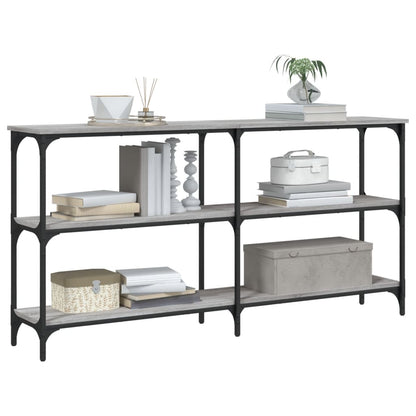 Sonoma Grey Console Table - Engineered Wood, 150x29x75 cm