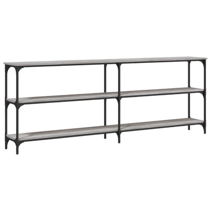 Sonoma Grey Console Table - Engineered Wood, 200x29x75 cm