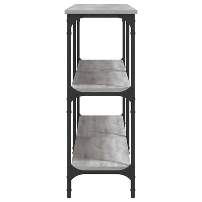 Sonoma Grey Console Table - Engineered Wood, 200x29x75 cm