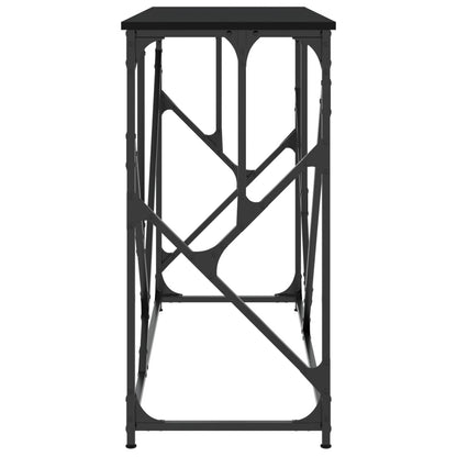 Black Engineered Wood Console Table - 100x40x80 cm