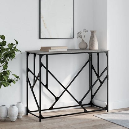 Sonoma Grey Console Table - 100x40x80 cm Engineered Wood