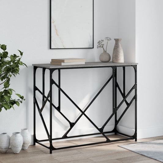 Sonoma Grey Console Table - 100x40x80 cm Engineered Wood