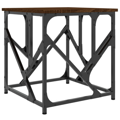 Coffee Table Brown Oak 45x45x47.5 cm Engineered Wood