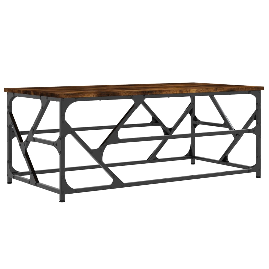 Coffee Table Smoked Oak 100x50x40 cm Engineered Wood