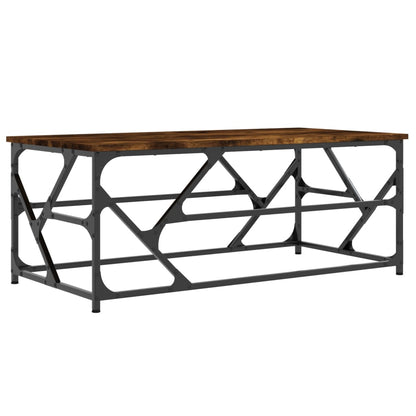 Coffee Table Smoked Oak 100x50x40 cm Engineered Wood