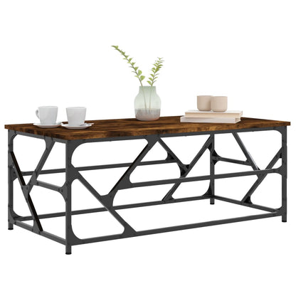 Coffee Table Smoked Oak 100x50x40 cm Engineered Wood