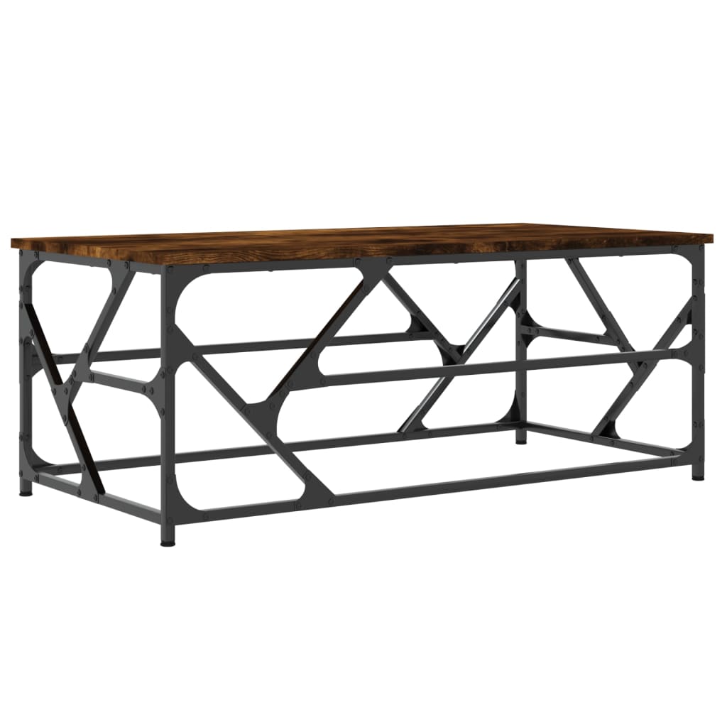 Coffee Table Smoked Oak 100x50x40 cm Engineered Wood