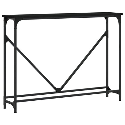 Black Engineered Wood Console Table - 102x22.5x75 cm