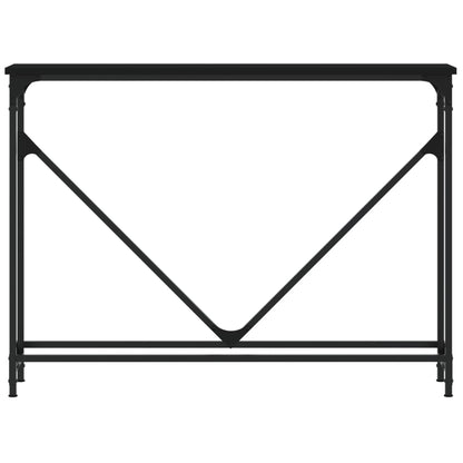 Black Engineered Wood Console Table - 102x22.5x75 cm