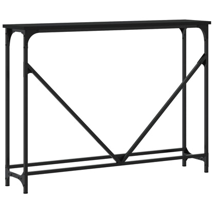 Black Engineered Wood Console Table - 102x22.5x75 cm