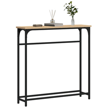 Sonoma Oak Console Table - 75x19.5x75 cm in Engineered Wood