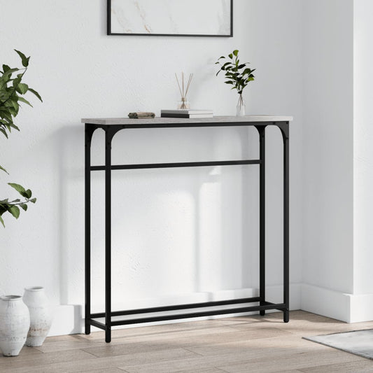 Sonoma Grey Console Table - 75x19.5x75 cm - Engineered Wood