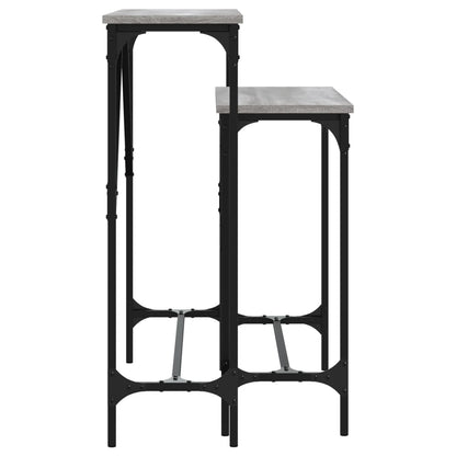 Set of 2 Grey Sonoma Console Tables - Engineered Wood
