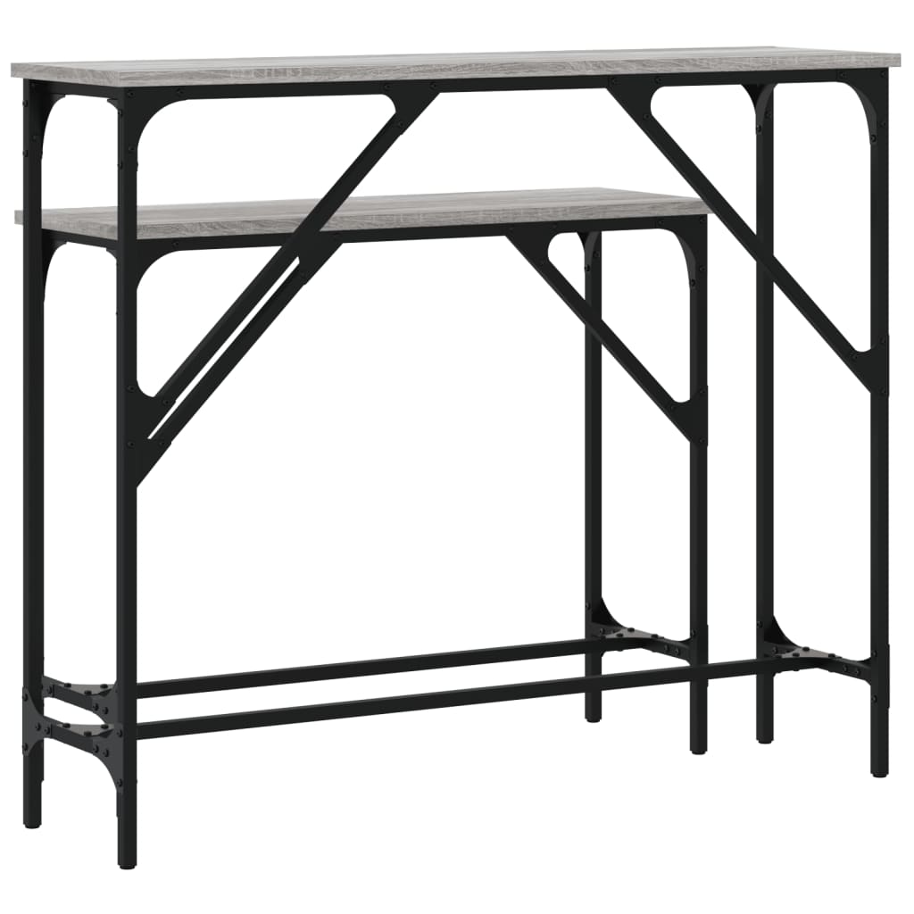 Set of 2 Grey Sonoma Console Tables - Engineered Wood